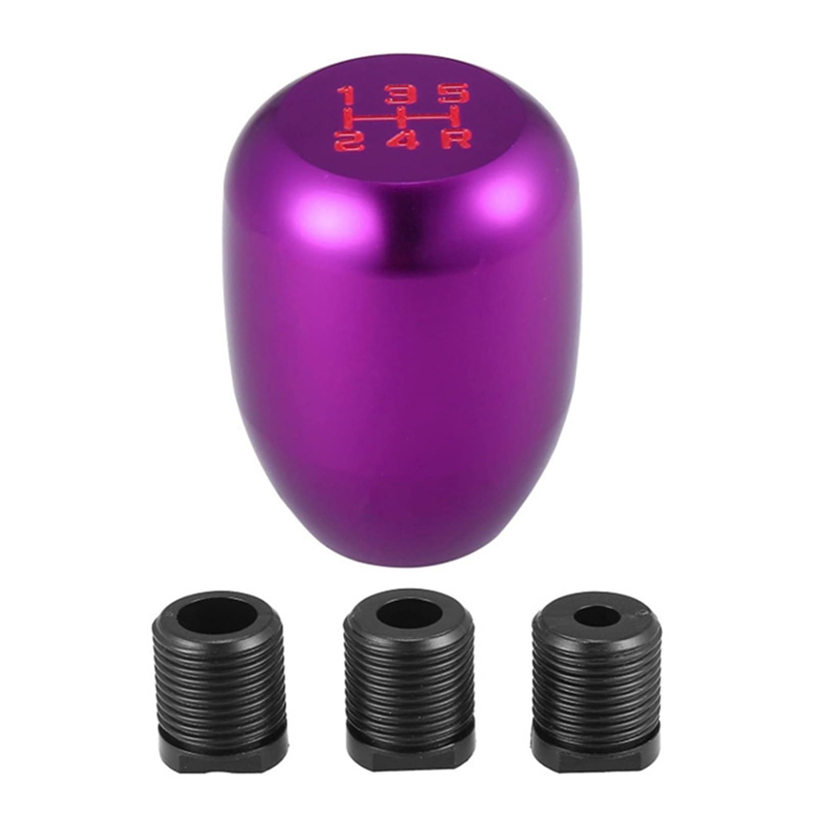 Schaltknauf 5-Gang-Universal-Auto-Schaltknauf Für Schaltgetriebe Automatikgetriebe Schalthebel Schaltknauf Autozubehör Auto Getriebekopf(Purple) von Tkxvcejv