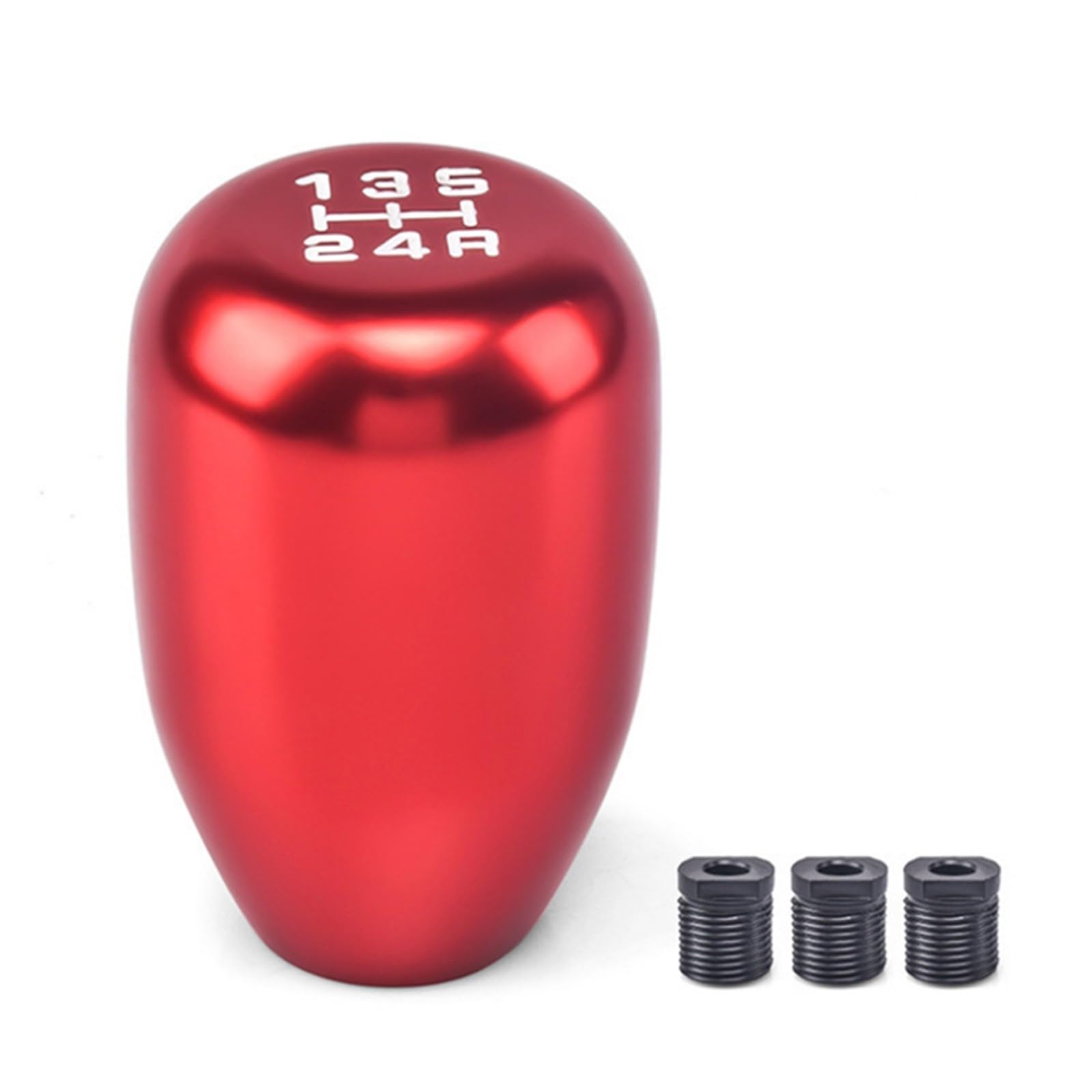 Schaltknauf 5-Gang-Universal-Auto-Schaltknauf Für Schaltgetriebe Automatikgetriebe Schalthebel Schaltknauf Autozubehör Auto Getriebekopf(Red) von Tkxvcejv