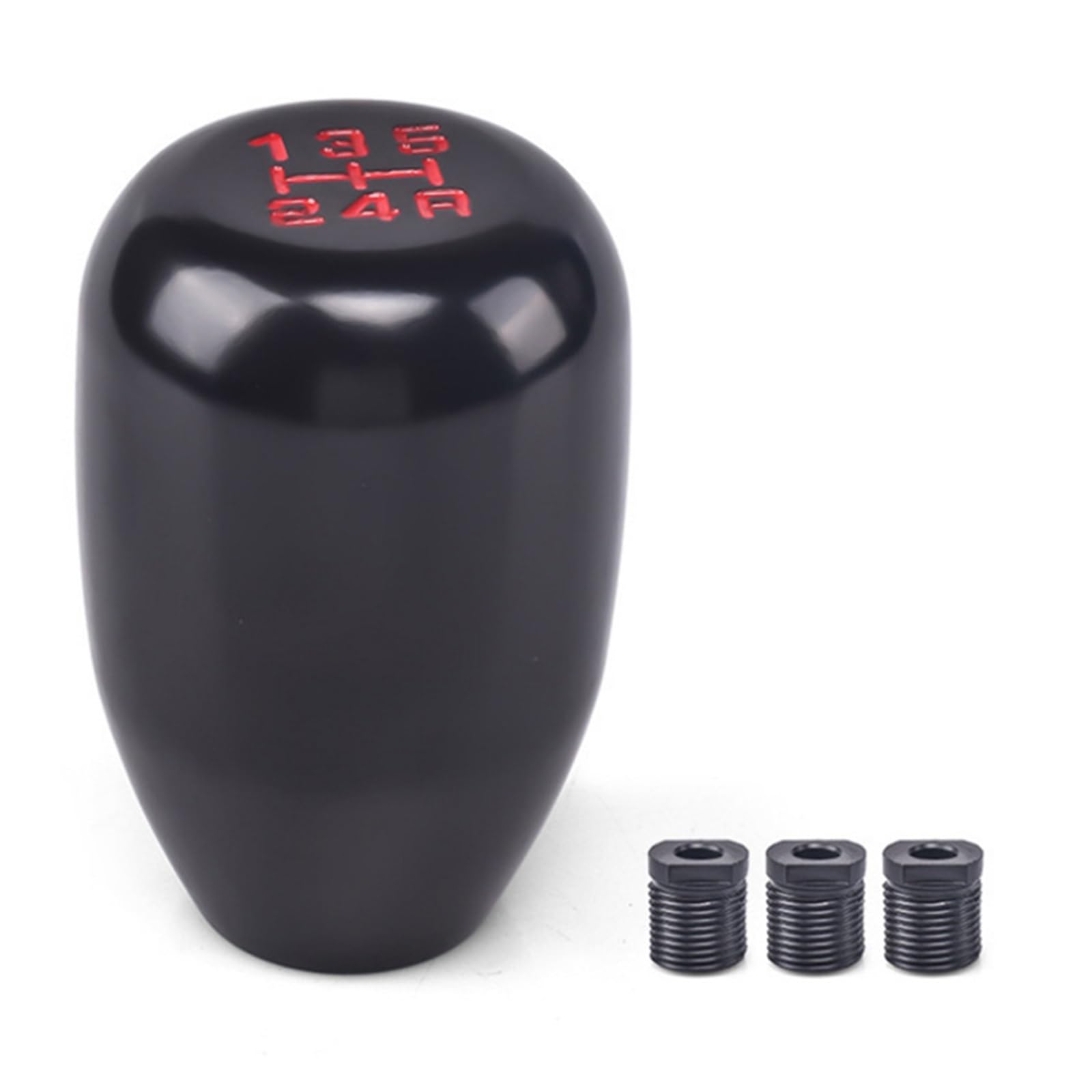Schaltknauf 5-Gang-Universal-Auto-Schaltknauf Für Schaltgetriebe Automatikgetriebe Schalthebel Schaltknauf Autozubehör Auto Getriebekopf(Schwarz) von Tkxvcejv