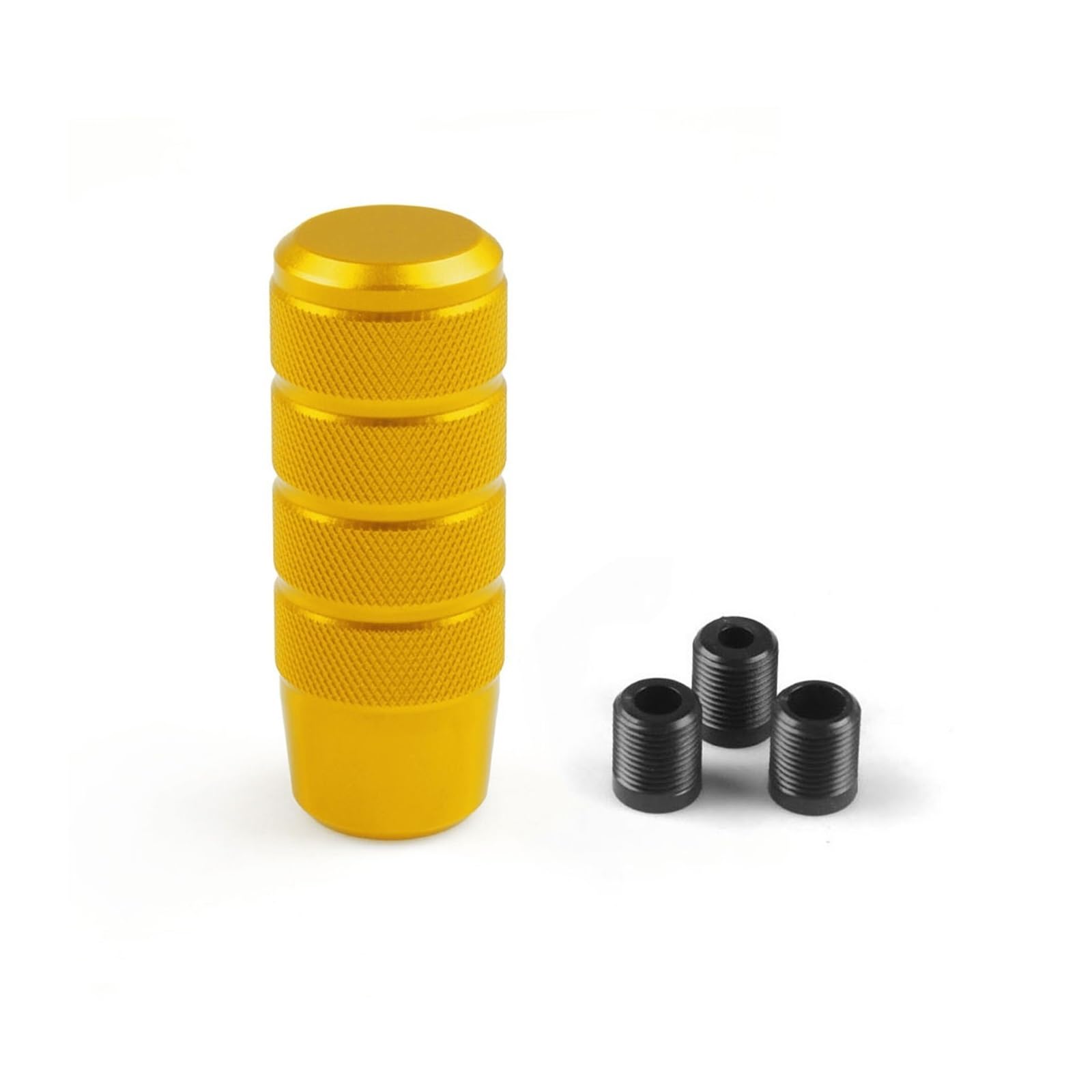 Schaltknauf 95MM Universal Nicht-Slip Schaltknauf Manuelle Übertragung Aluminium Shifter Hebel Knauf Auto Getriebekopf(Yellow) von Tkxvcejv