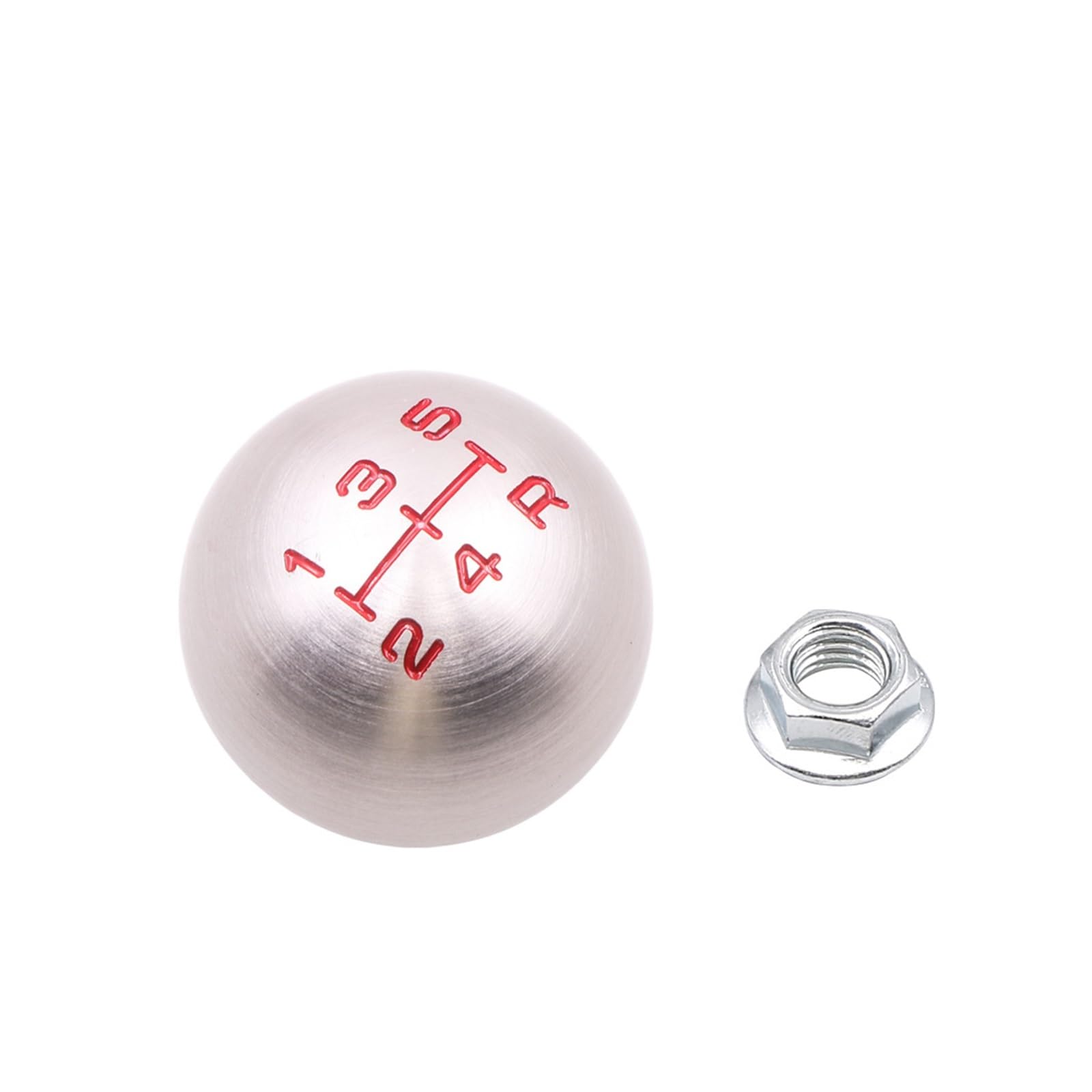 Schaltknauf Für Civic Für Fit Für City FD2 FN2 EP3 5/6 Geschwindigkeit M10 * 1,5 Schaltknauf Auto Kugelform Schaltkopf Aluminium Getriebekopf Auto Getriebekopf(5 Speed Silver) von Tkxvcejv