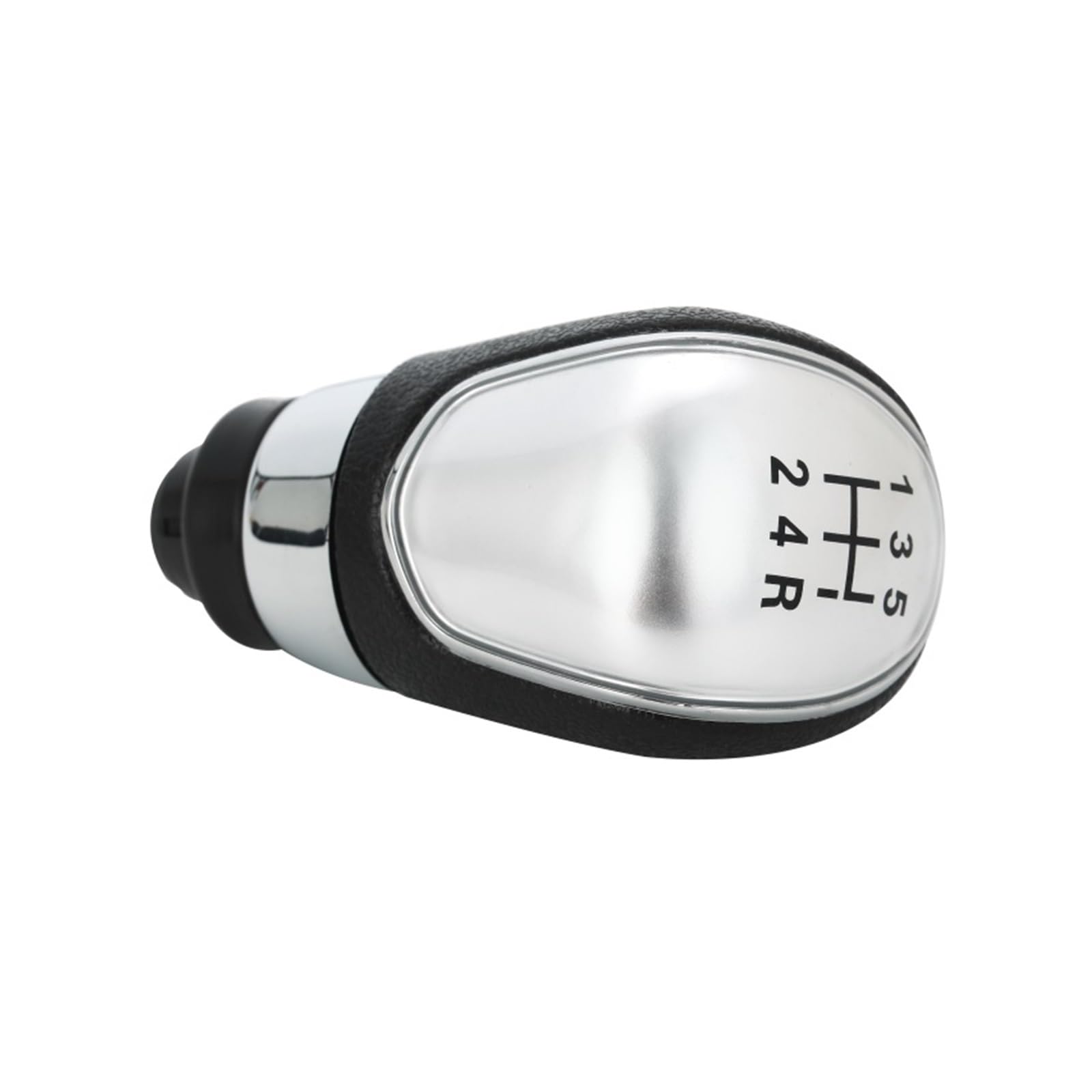 Schaltknauf Für Ford MK7 2008-2015 Für Focus MK2 FL 2008-2011 Für C-Max 5/6 Geschwindigkeit Auto Schaltknauf Stick Kopf Hebel Griff Auto Getriebekopf(Silver 5 thread) von Tkxvcejv