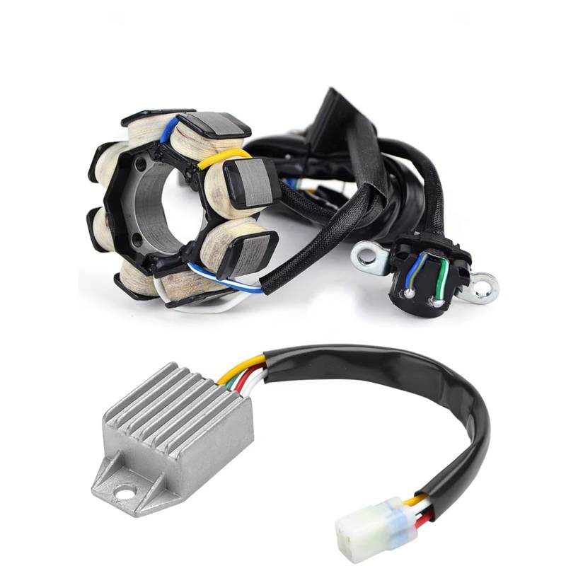 Tkxvcejv Stator Zündspule Für CRF 250X 2004-2009 2012 2013/2015-2017 Spannungsreglergleichrichter Motorrad Stator Spule Zündung Lichtmaschine von Tkxvcejv