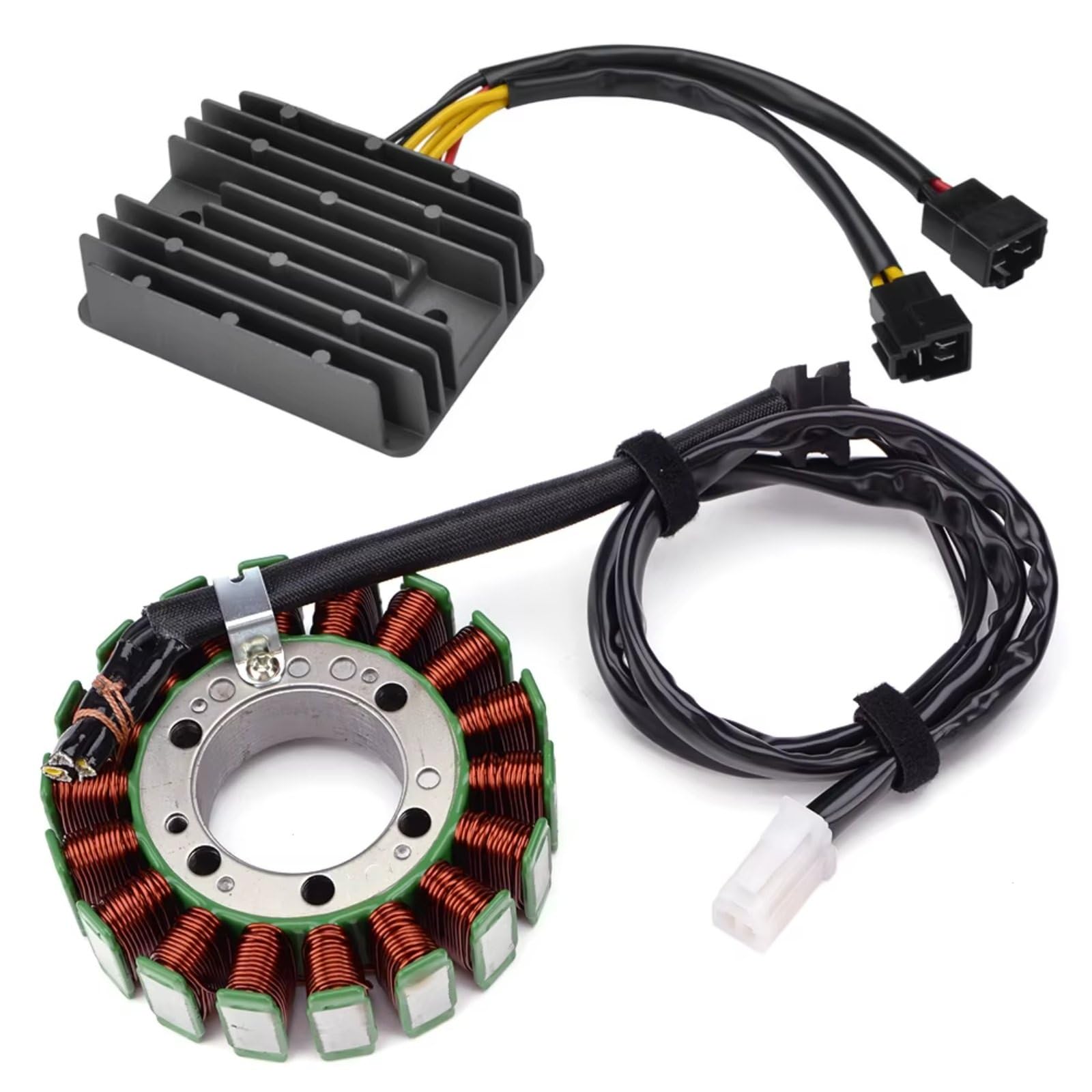 Tkxvcejv Stator Zündspule Für Triumph Für Tiger 955 Für Daytona 955i Für Speed ​​Für Triple 1050 Für Sprint RS 955 Motorrad Stator Spule + Regler Gleichrichter Zündung Lichtmaschine(A) von Tkxvcejv