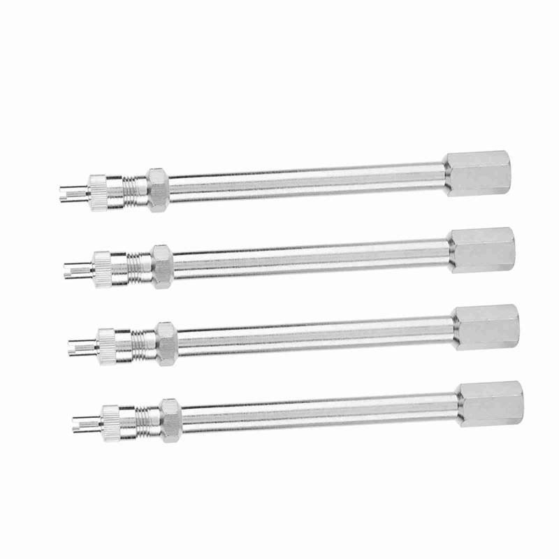 100 Mm Chrom Reifenventilverlängerungsstabadapter für Autowagen Lastwagen, Langlebiger und Sicherer Reifen-Inflationszubehör für 2-Rad-Fahrzeuge von Tnfeeon