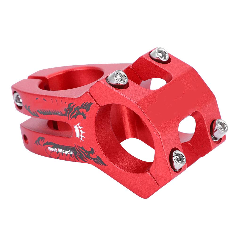 Stylish Wake Aluminiumlegierung Bike -Bike -Lenkstamm, Hohe Festigkeit und Langlebiger Mountain Road Bicycle Stiel, 0 °, Rot/blau/lila/schwarz, 31,8 Mm/1,3 Zoll, Perfekt für Sportradfahren (Rot) von Tnfeeon