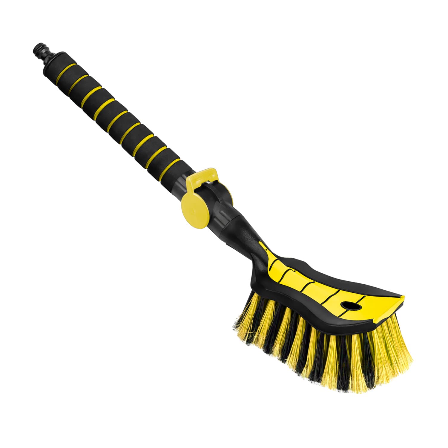 ToM PaR Waschbürste I Wasser bürste I Autowaschbürste mit Wasseranschluss I Schnellverschluss für das Wasserventil I Dicht angeordnete Borsten I Komfortabler Griff I Länge: 54 cm I Gelb ToM PaR Waschbürste I Wasser bürste I Autowaschbürste mit Wasseranschluss I Schnellverschluss für das Wasserventil I Dicht angeordnete Borsten I Komfortabler Griff I Länge: 54 cm I Gelb von ToM PaR