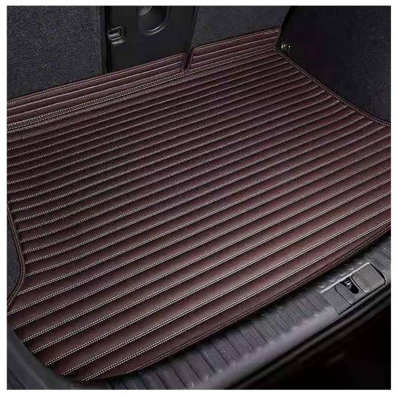 Auto Kofferraumwanne für Skoda Kodiaq 2017-2024（7seats）, Kratzfestem rutschfest Leder Kofferraummatten Kofferraumschutz Autozubehör,E/Coffee von Toets