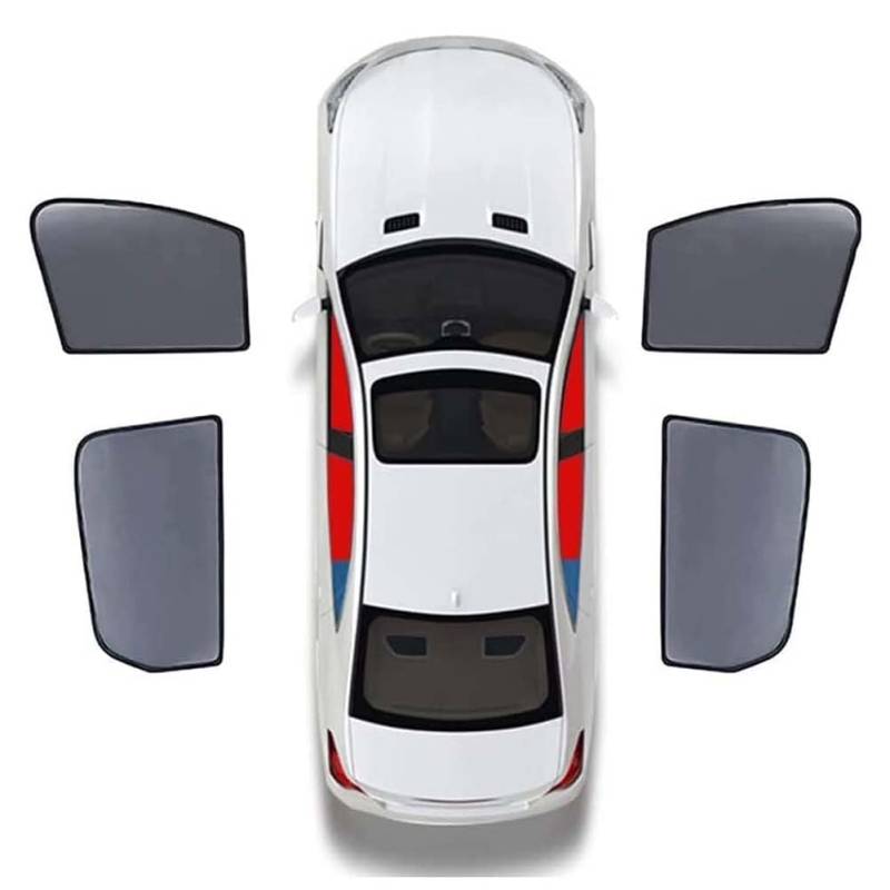 Auto Sonnenschutz Seitenscheibe für Mercedes Benz C Class W206L 2021-2025, Magnetisch Auto Fenster Sonnenschutz Faltbare Auto Sonnenblende UV-Schutzabdeckung ZubehöR,C/4door swindow von Toets