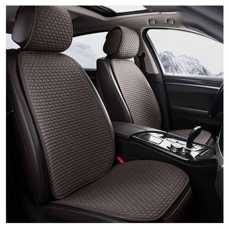 Toets Auto Sitzbezug für Honda Accord 8.Generation 2008-2026, Vorne Und Hinten Leinen-Sitzkissen Anti-Rutsch-Atmungsaktiver Four Seasons Universal Autositzschutz Autozubehör,E/Coffee von Toets