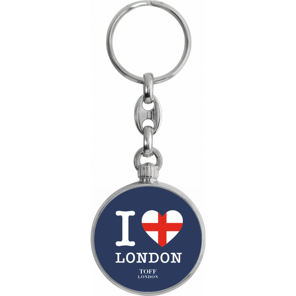Toff London I Love London Navy Schlüsselanhänger von Toff London