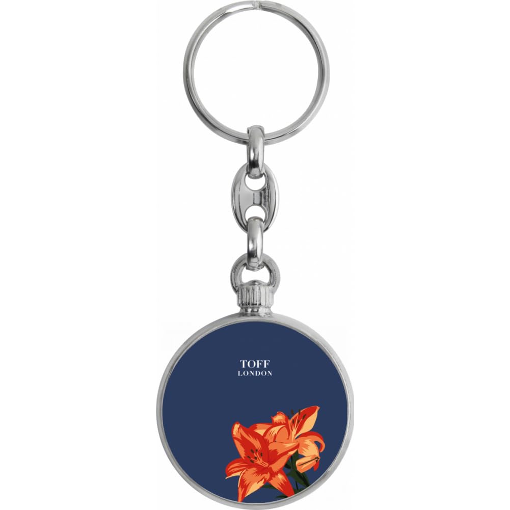 Toff London Orange Lilien-Blumen-Schlüsselanhänger von Toff London