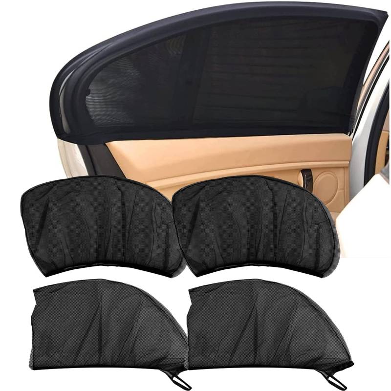 4 Stück Sonnenschutz Auto, Autofenster Sonnenschutz,Auto Seitenscheibe,Reduziert Wärme und UV-Strahlung(2 Vorderfenster + 2 hintere Fenster) von TogtherKings