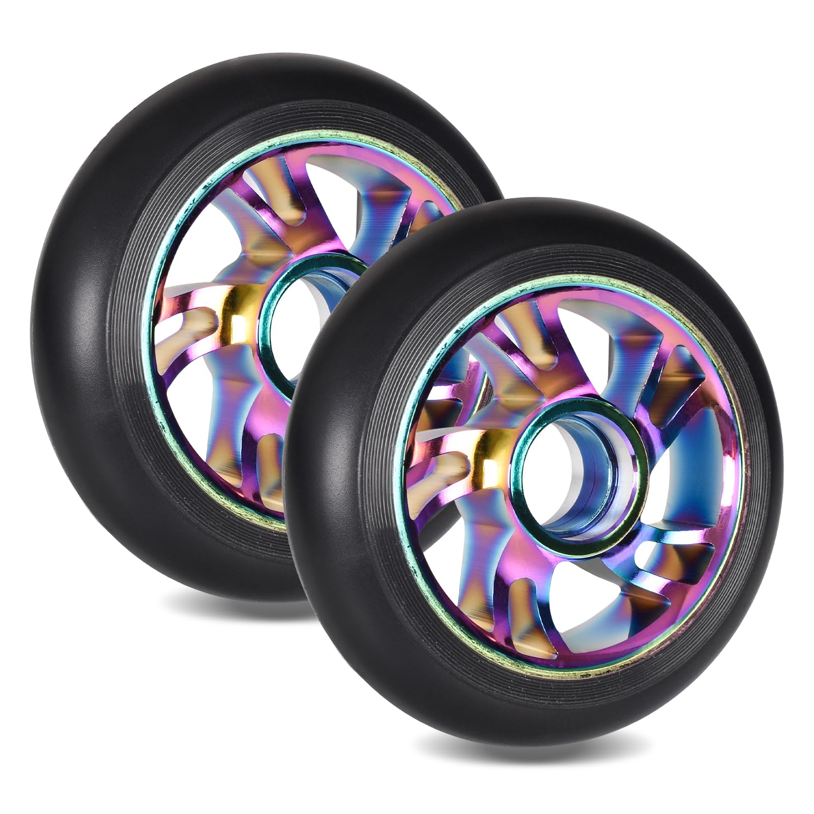 Stunt Scooter Rollen Roller 2 Stück 100mm Ersatzräder für Scooter, Stunt Scooter Rollen Wheels mit ABEC-9 Lager, Reifen Kick Roller Räder Bunt Scooter Ersatzräder Geeignet für Allerlei Scooter Stunt Scooter Rollen Roller 2 Stück 100mm Ersatzräder für Scooter, Stunt Scooter Rollen Wheels mit ABEC-9 Lager, Reifen Kick Roller Räder Bunt Scooter Ersatzräder Geeignet für Allerlei Scooter von Tolenre