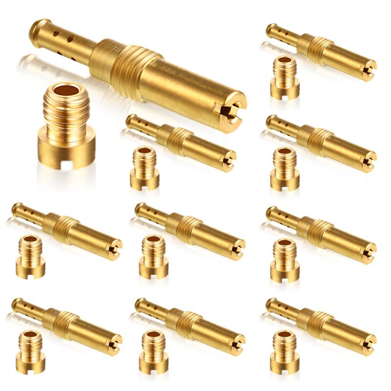 20 Stück Motorrad-Vergaser Düsen Set, vergaser reinigungsset, 10 Stück 100–140 Hauptdüsen und 10 Stück 32–55 langsame Pilotdüsen für PWK Keihin OKO CVK KOSO PE PWM von Tomalithic