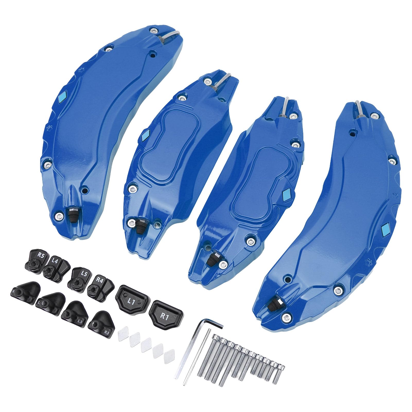 Deckung für den Schutz des Bremssattels, Besserer Legierungsschutz Im Anti -wirkenden Aluminium Zum Schutz der Eleganten Zange Perfekte 4 Stücke für Modell 3 (Blau) von Tomantery
