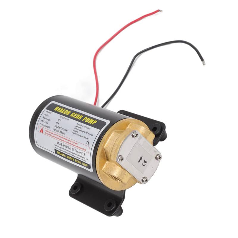 Elektrische Ölübertragungsgetriebepumpe, Effiziente Öltransfermotorpumpe Wärmeschutz für Motoröl (12V) von Tomantery