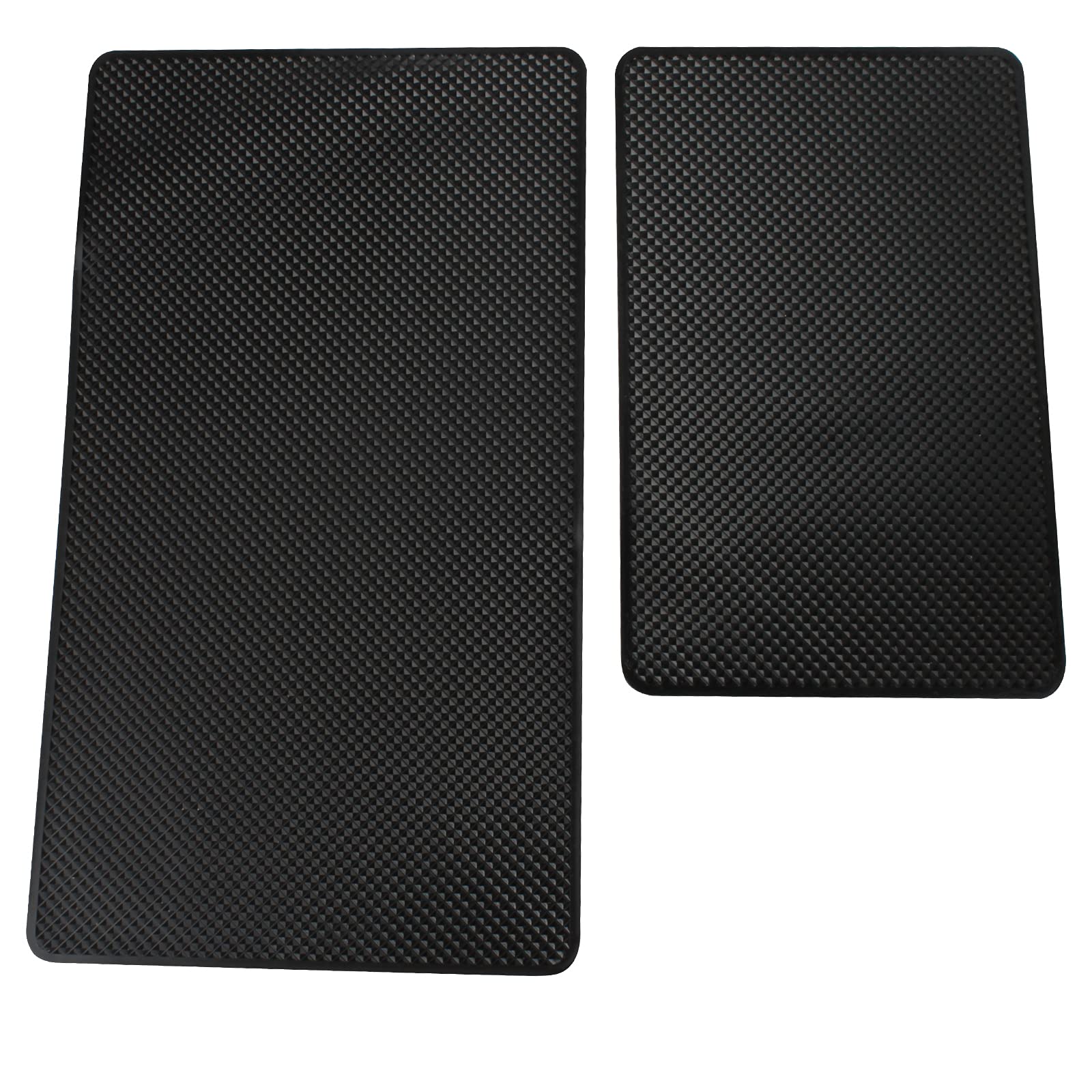 Tomedeks 2PCS Anti-Rutsch-Matte, Anti-Rutsch-Auto-Armaturenbrett-Gummimatte, Silikon hitzebeständige Anti-Rutsch-Matte (27x 15cm, 19x 12cm) von Tomedeks