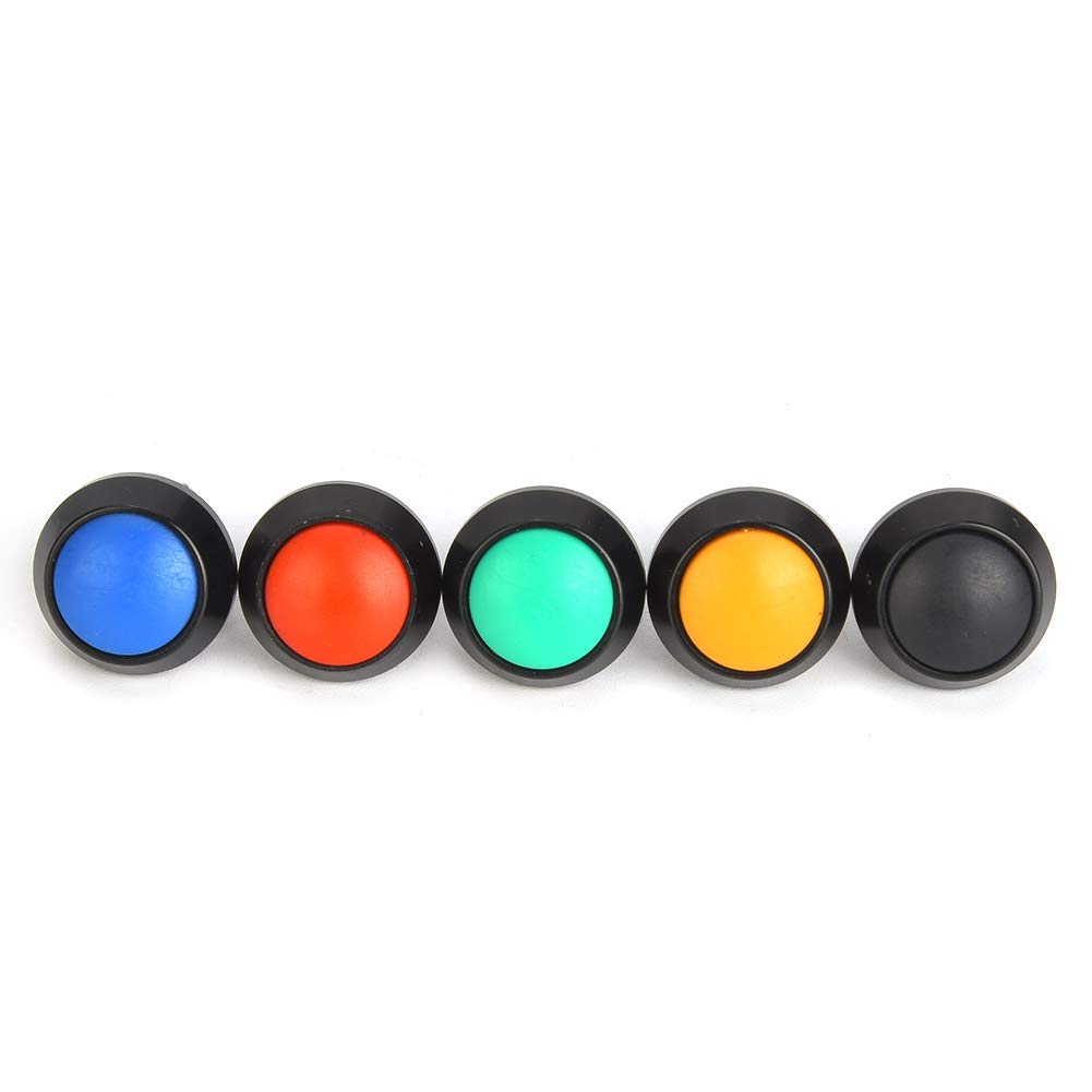 5 Stück Druckknopfschalter, IP65 12mm 3A/250VAC Metall Reset Round Taste Momentiner Druckknopfschalter mit Muttern 5 Stück Druckknopfschalter, IP65 12mm 3A/250VAC Metall Reset Round Taste Momentiner Druckknopfschalter mit Muttern von Tomotato