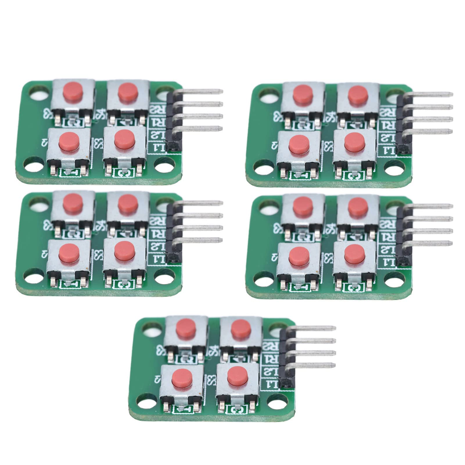 5 Stücke 4 Tasten Tastatur Modul, 2x2 Matrix 4 Tasten Tastenschalter Modul für die Elektrische Steuerung 5 Stücke 4 Tasten Tastatur Modul, 2x2 Matrix 4 Tasten Tastenschalter Modul für die Elektrische Steuerung von Tomotato