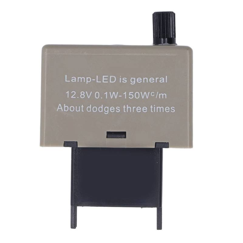 Tomotato 8-poliges Elektronisches LED-Blinkrelais, 12,8V DC, Automatisches Blinkrelais, Schwarz, Arbeitskontakt, für LED-Blinker, Auto, Motorrad von Tomotato