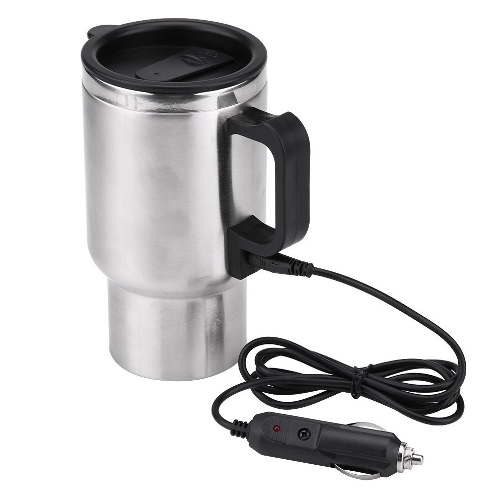 Auto Heizbecher, 450ml 12V Edelstahl Beheizter Reisebecher Elektrischer Auto Kaffeebecher zum Erhitzen von Wasser, Kaffee, Milch, Tee Auto Heizbecher, 450ml 12V Edelstahl Beheizter Reisebecher Elektrischer Auto Kaffeebecher zum Erhitzen von Wasser, Kaffee, Milch, Tee von Tomotato