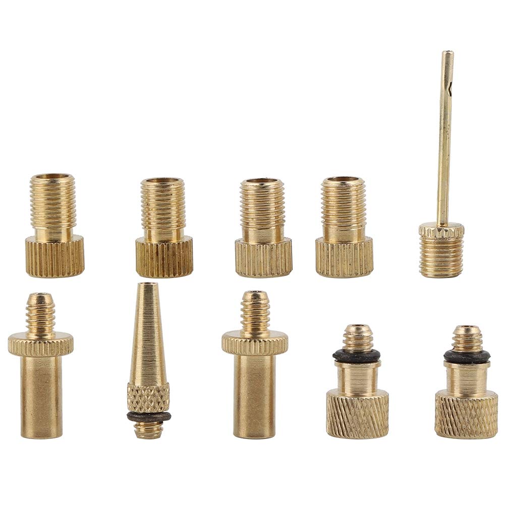 Tomotato Fahrradventiladapter Kit, 10 Stück Kupfer Fahrradpumpe Adapter Ventilkappen Reifenluftventilkappe für Bycles Road Mountainbikes Tomotato Fahrradventiladapter Kit, 10 Stück Kupfer Fahrradpumpe Adapter Ventilkappen Reifenluftventilkappe für Bycles Road Mountainbikes von Tomotato
