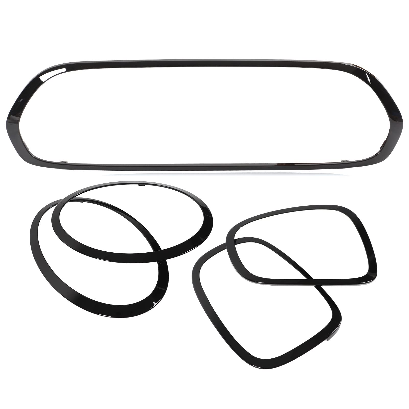 5pcs Gloss Black Scheinwerfer Kühlergrill Surround -Abdeckung Ersatz für F55 F56 F57 One S JCW 2014+ mit Rücklichtabdeckungsverkleidung 5pcs Gloss Black Scheinwerfer Kühlergrill Surround -Abdeckung Ersatz für F55 F56 F57 One S JCW 2014+ mit Rücklichtabdeckungsverkleidung von Tomvorks