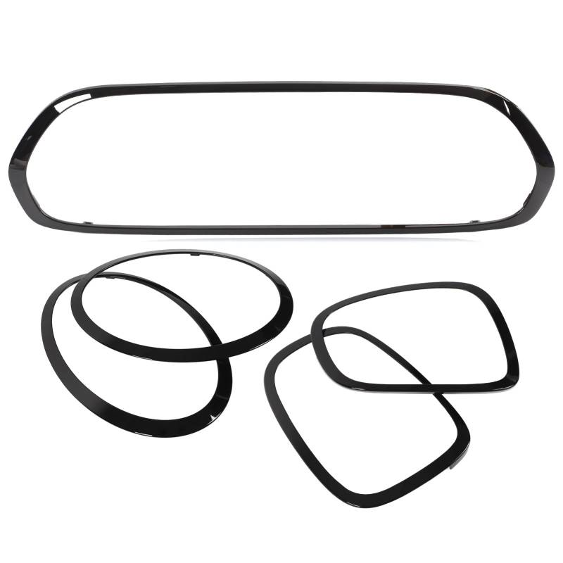 5pcs Gloss Black Scheinwerfer Kühlergrill Surround -Abdeckung Ersatz für F55 F56 F57 One S JCW 2014+ mit Rücklichtabdeckungsverkleidung von Tomvorks