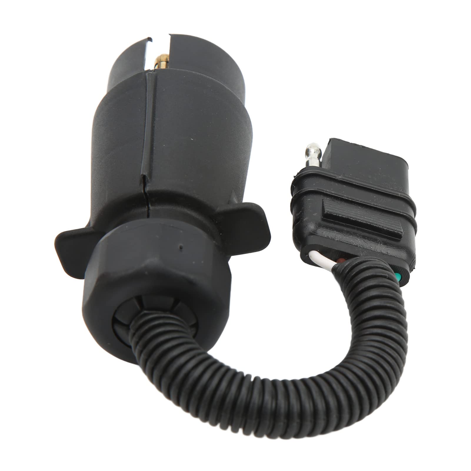 7 Pin -Anhänger -Adapter -Stecker, Europäische Runde Zum Amerikanischen Flachanschluss, Messing -Terminals für Wohnmobile, Robustes ABS -Gehäuse, Stecker und Spiel, Sichere von Tomvorks