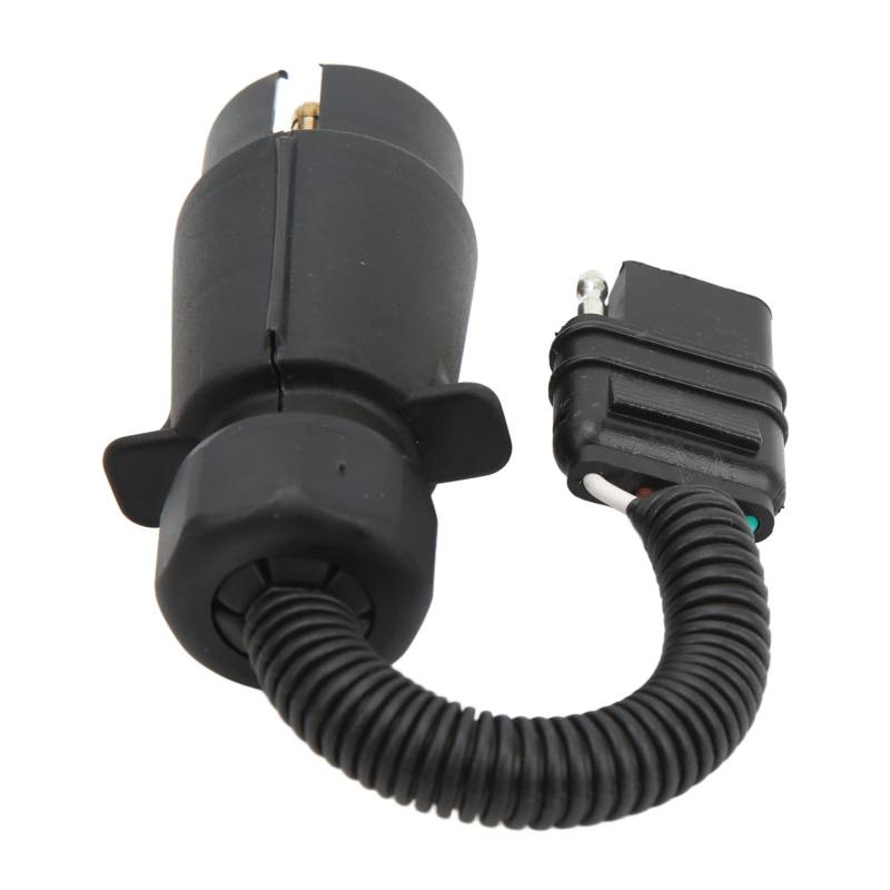 7 Pin -Anhänger -Adapter -Stecker, Europäische Runde Zum Amerikanischen Flachanschluss, Messing -Terminals für Wohnmobile, Robustes ABS -Gehäuse, Stecker und Spiel, Sichere von Tomvorks