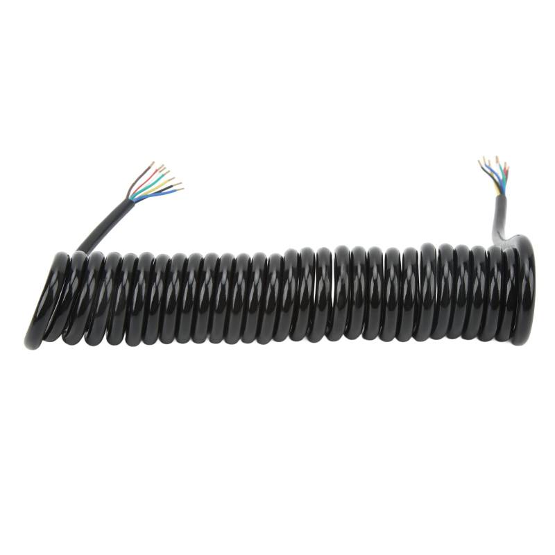 Anhänger-Verlängerungs-Spiralkabel, Flexibel, 20 AWG, 7-adrig, Polyurethan-Kupfer, Anhängerverkabelung, Abschleppwagen, Wohnmobil von Tomvorks