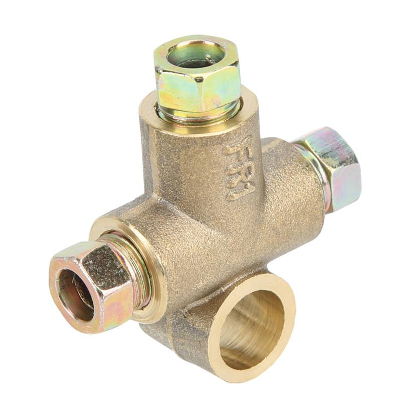 Ersatz für Brems-T-Stück, 3-Wege-T-Stück mit 3 Außenmuttern, Kurze Verbindung M10 3/16 Zoll Rohr 10 Mm, Kompaktes Design, Geringes Gewicht, Hohe Kompatibilität, Einfach zu von Tomvorks