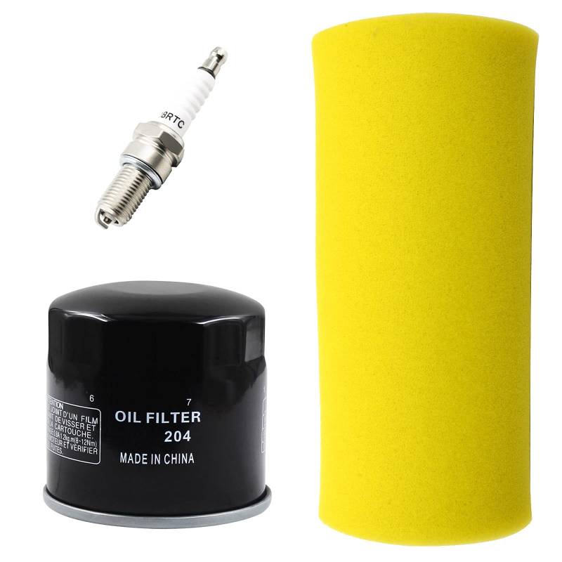 AHL Motorrad 5UG-E4451-00 Luftfilterelement mit 5GH134405000 Ölfilter Zündkerzensatz für Yamaha Rhino 660 YXR660 2007 von Tongtong