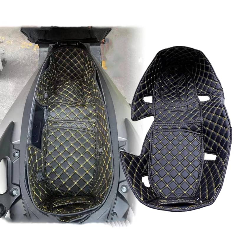 Tongyaoyao Für ADV350 ADV 350 Forza350 NSS350 Forza300 350 Motorrad Zubehör Kofferraum Hinten Kissen Innenraum Sitz Eimer Lagerung Gepäckträger Futter Pad (Gold) von Tongyaoyao
