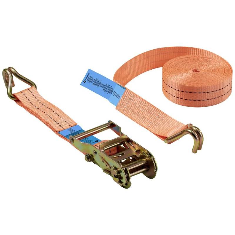 TOOLCRAFT Zweiteiliger Spanngurt Zugkraft LC Niederzurren (einzeln/direkt)=1000 daN (L x B) 6000 mm x 38 mm Ratsche von Toolcraft