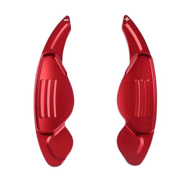 Toolopimal Aluminium Paddel Shifter Auto Lenkrad Paddel Shifter Erweiterung Abdeckung für Jaguar F-Pace E-Pace XE XF XJ für Land Rover Evoque et（Red） von Toolopimal