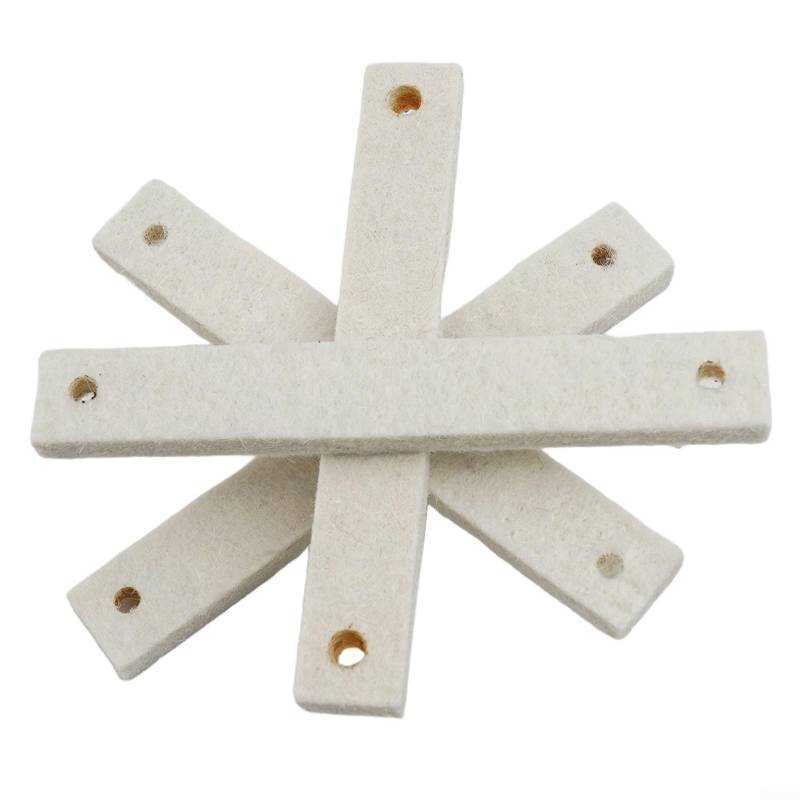 Essential Accessories 4 Bremsbeläge aus Wolle oder Rindsleder für optimale Leistung auf Ihrem Heimtrainer (4 Wollbeläge) von ToolsEvery