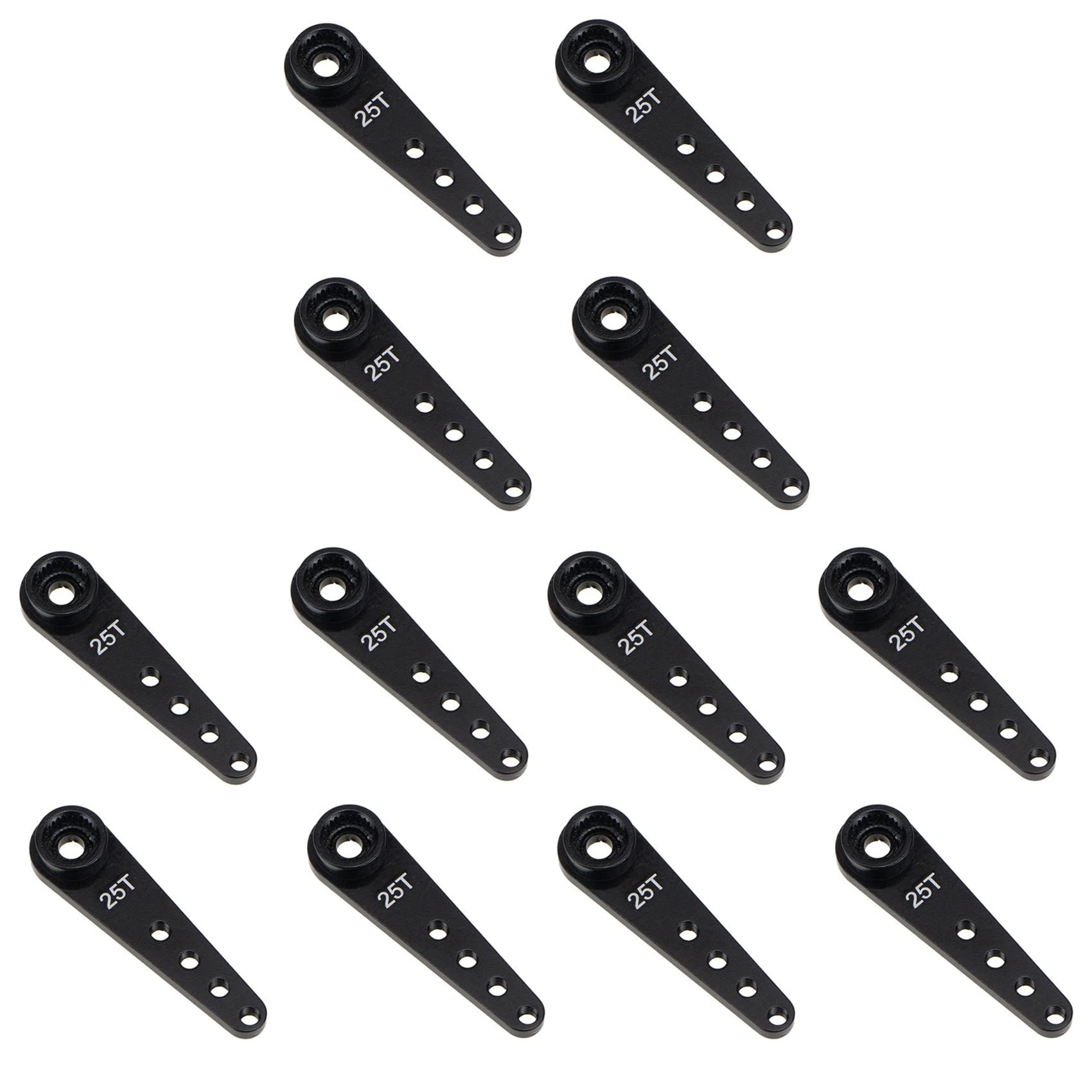 Toolvvik 12 Stuecke 37 mm 25 T Metall Verlängerung Lenkung Servo Arm Horn für RC Auto Raupen Teile, Schwarz Toolvvik 12 Stuecke 37 mm 25 T Metall Verlängerung Lenkung Servo Arm Horn für RC Auto Raupen Teile, Schwarz von Toolvvik