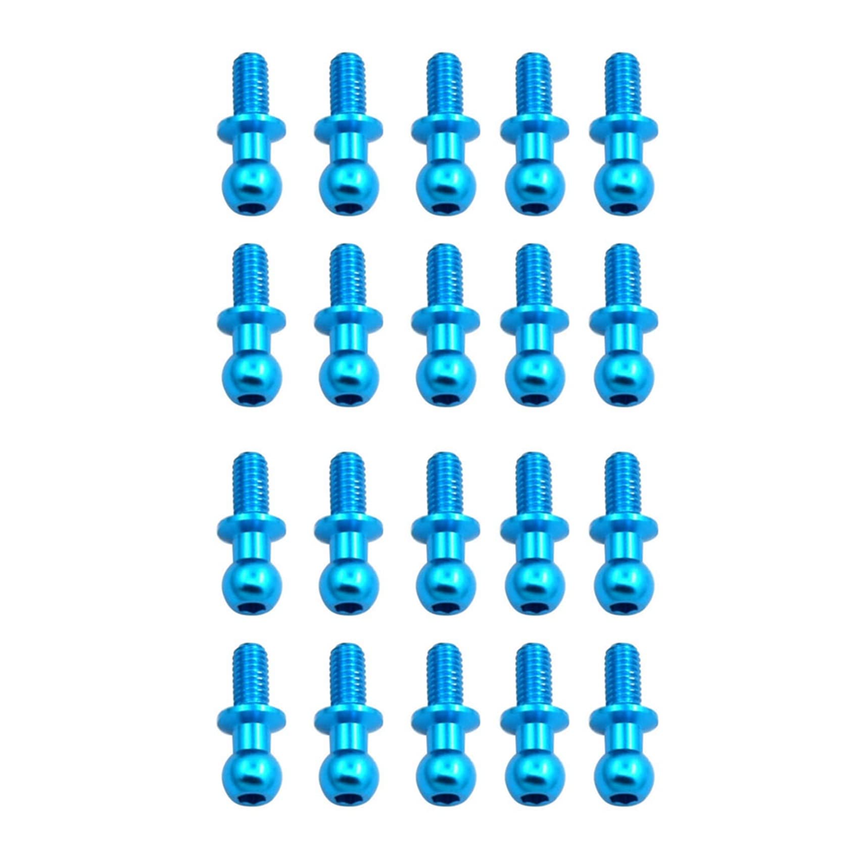 Toolvvik 20 Stücke M3 Metall Sechskant Kopf Schrauben für TT01 TT02 D5 1/10 RC Drift Auto Teile Universal,Blau Toolvvik 20 Stücke M3 Metall Sechskant Kopf Schrauben für TT01 TT02 D5 1/10 RC Drift Auto Teile Universal,Blau von Toolvvik