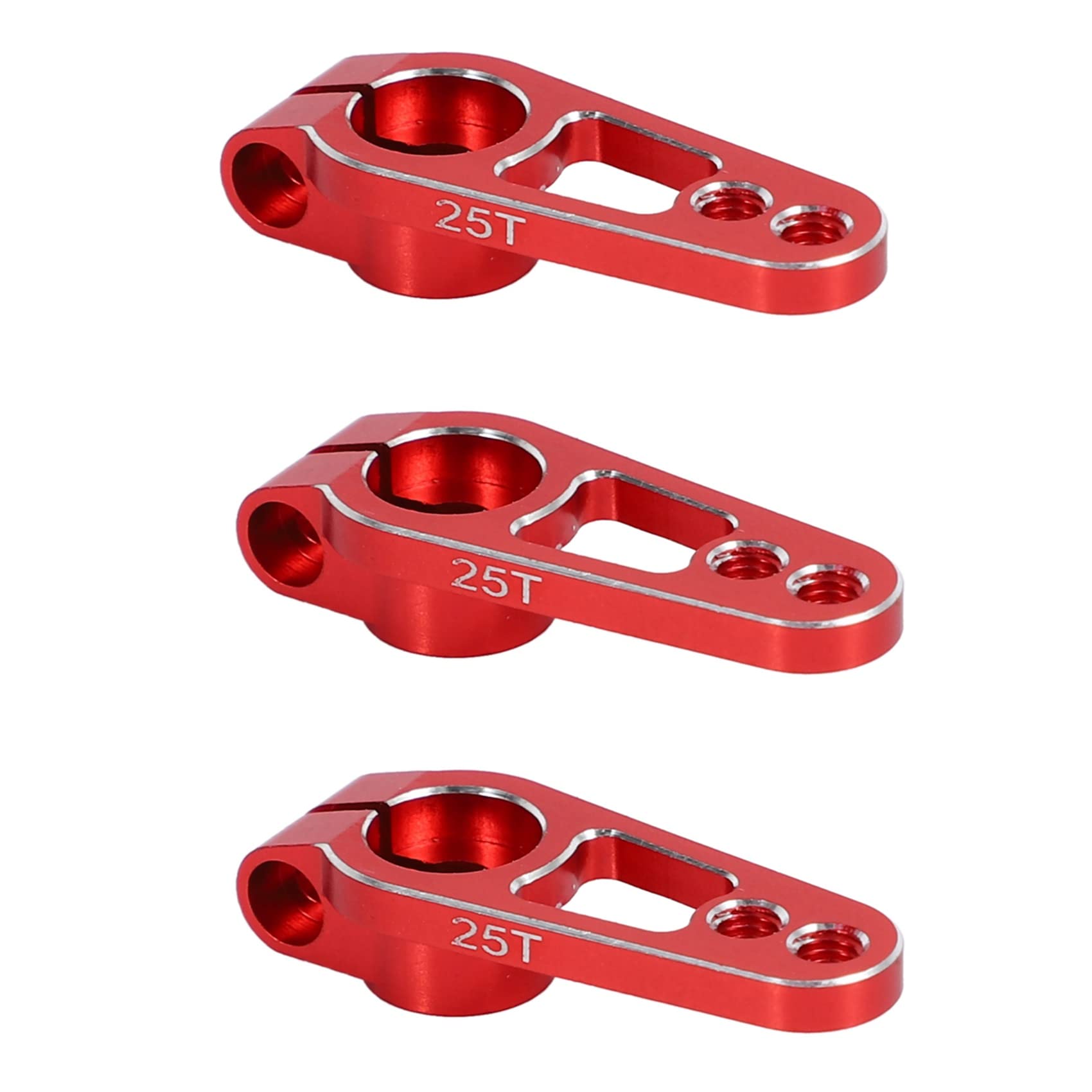 Toolvvik 3 Stuecke Aluminium Legierung 25 T 31 mm Lenkung Servo Arm Horn für RC Auto Crawler Teile, Rot Toolvvik 3 Stuecke Aluminium Legierung 25 T 31 mm Lenkung Servo Arm Horn für RC Auto Crawler Teile, Rot von Toolvvik