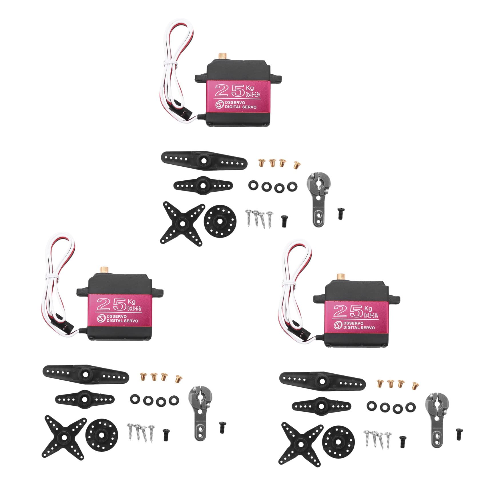 Toolvvik 3X 25KG Digital Servo Voll Metall Getriebe Hohes Drehmoment Wasserdicht für RC Auto Crawler Robot 270 ° Toolvvik 3X 25KG Digital Servo Voll Metall Getriebe Hohes Drehmoment Wasserdicht für RC Auto Crawler Robot 270 ° von Toolvvik