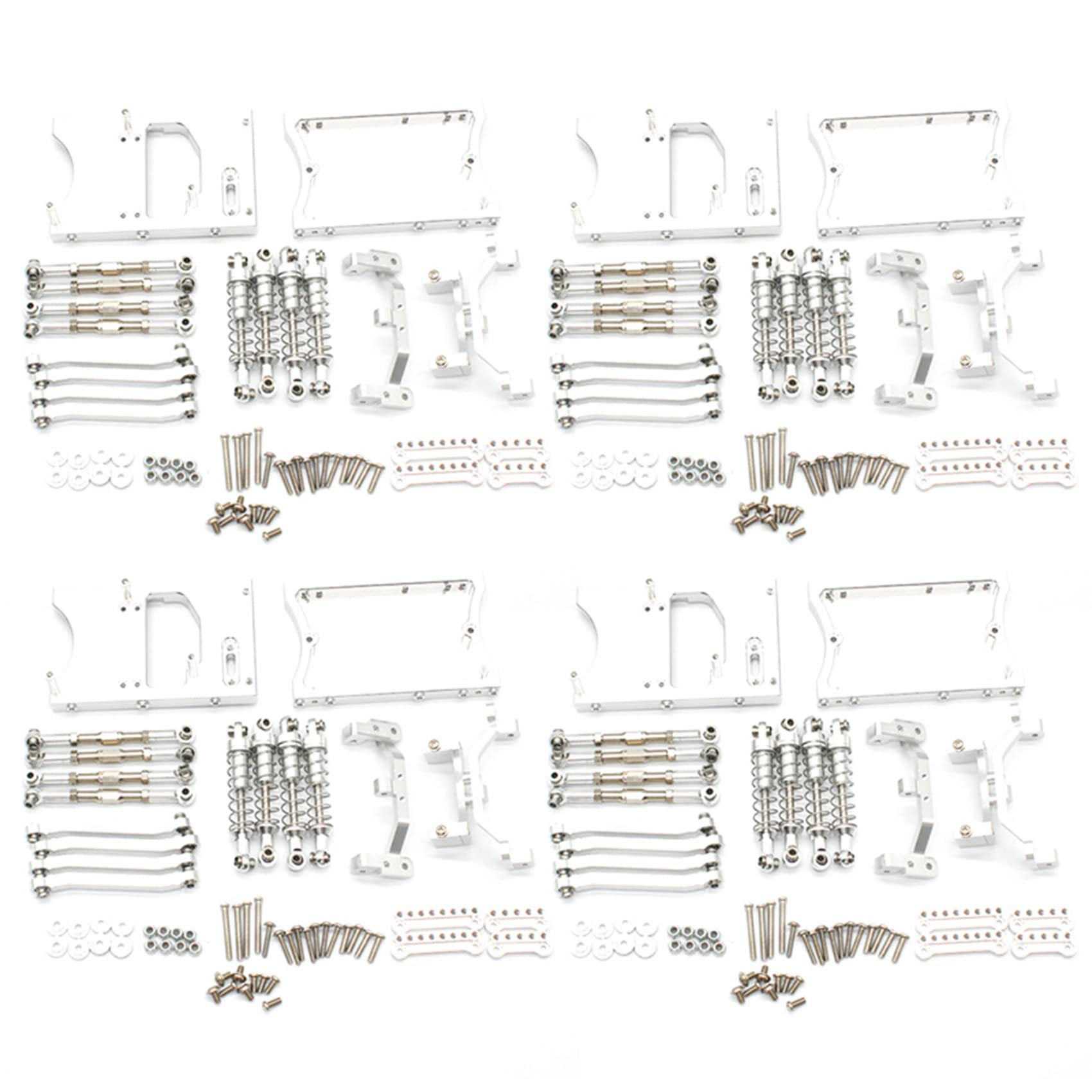 Toolvvik 4 zestawy Metall Gehäuse Zug Stangen Servo Feste Halterung Stoß DäMpfer für Mn D90 D91 Mn99S 1/12 Silber Toolvvik 4 zestawy Metall Gehäuse Zug Stangen Servo Feste Halterung Stoß DäMpfer für Mn D90 D91 Mn99S 1/12 Silber von Toolvvik