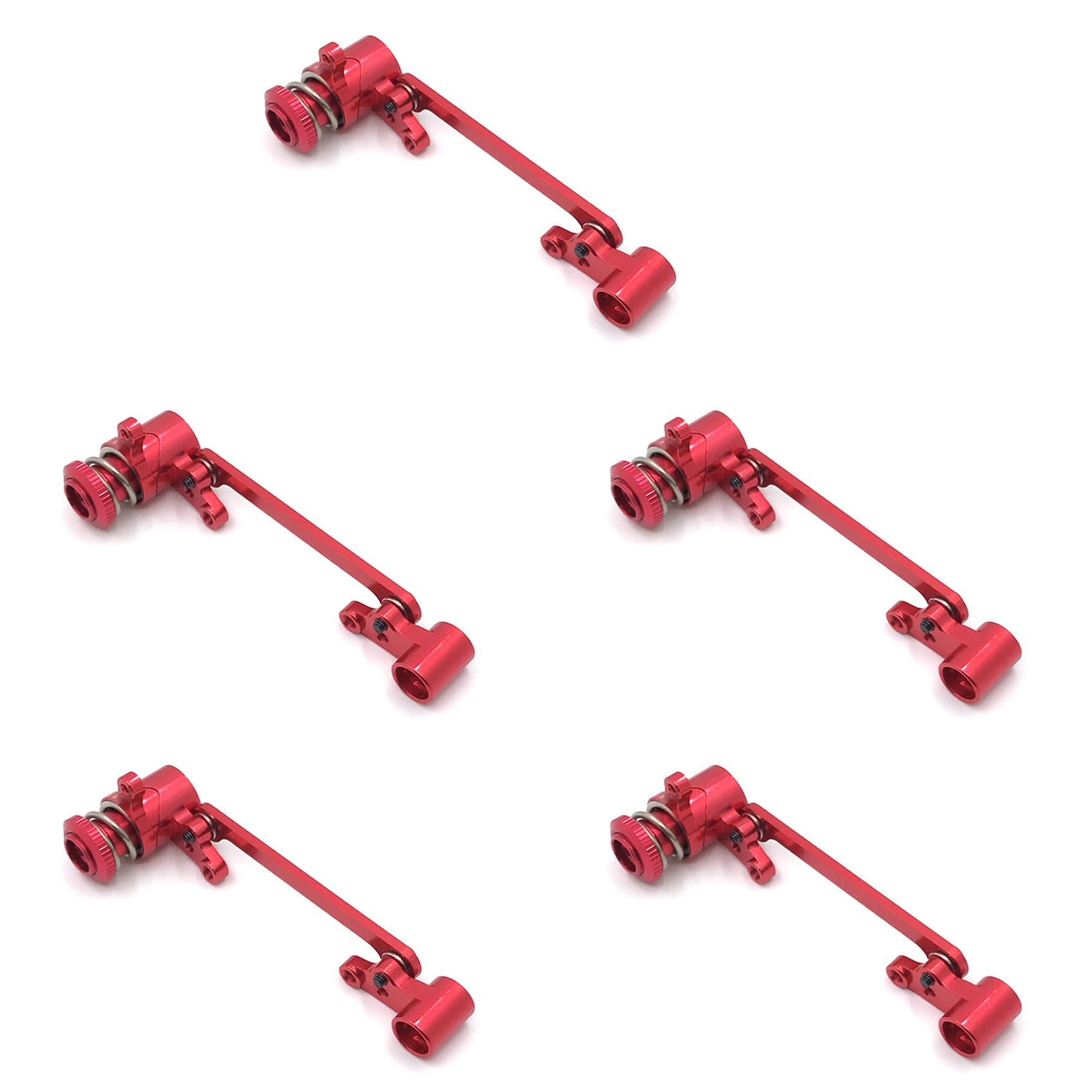 Toolvvik 5X Lenkung Kupplung Baugruppe Lenkung Servo Sparer Komplett für 144001 1/14 124018 124019 RC Auto Upgrade Teile, Rot Toolvvik 5X Lenkung Kupplung Baugruppe Lenkung Servo Sparer Komplett für 144001 1/14 124018 124019 RC Auto Upgrade Teile, Rot von Toolvvik