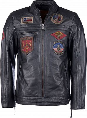 Top Gun Racing, Lederjacke - Schwarz/Schwarz - S von Top Gun