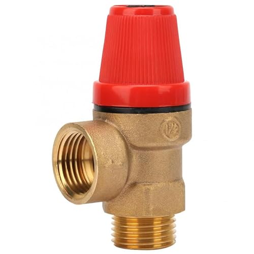 3 Bar 3/4 inch Außengewinde, Gewinde Messing Kessel Sicherheit Druckbegrenzungsventil Membran Sicherheitsventil für geschlossene Heizungsanlage, lecksicheres Gewinde Feder Hängeofen von TopHomer
