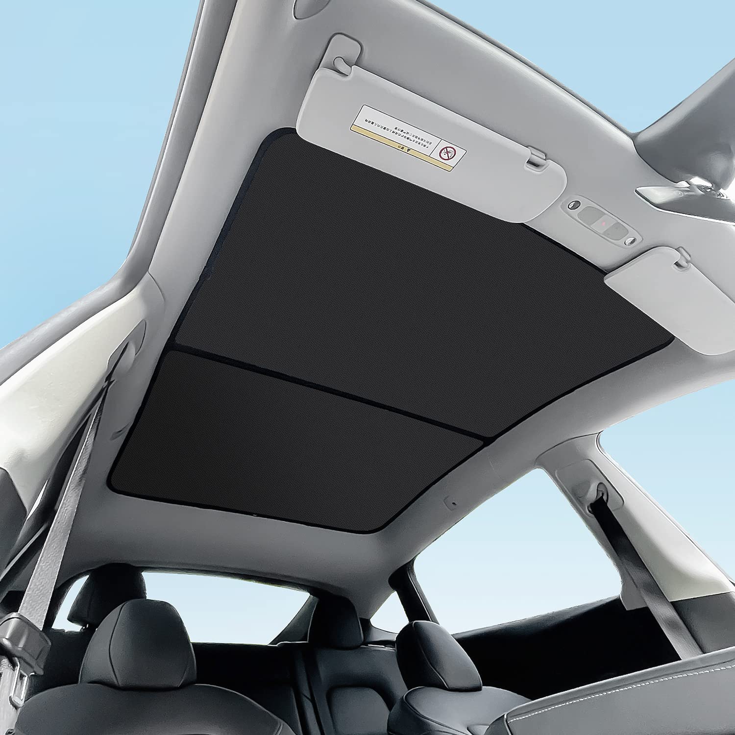 Topfit Tesla Model Y Sonnenschutz Dachfenster Isolierung UV-Strahlenschutz Sonnenschutz für Tesla Model Y Heat Blocking Jalousien (Silber Lackiert) von Topfit