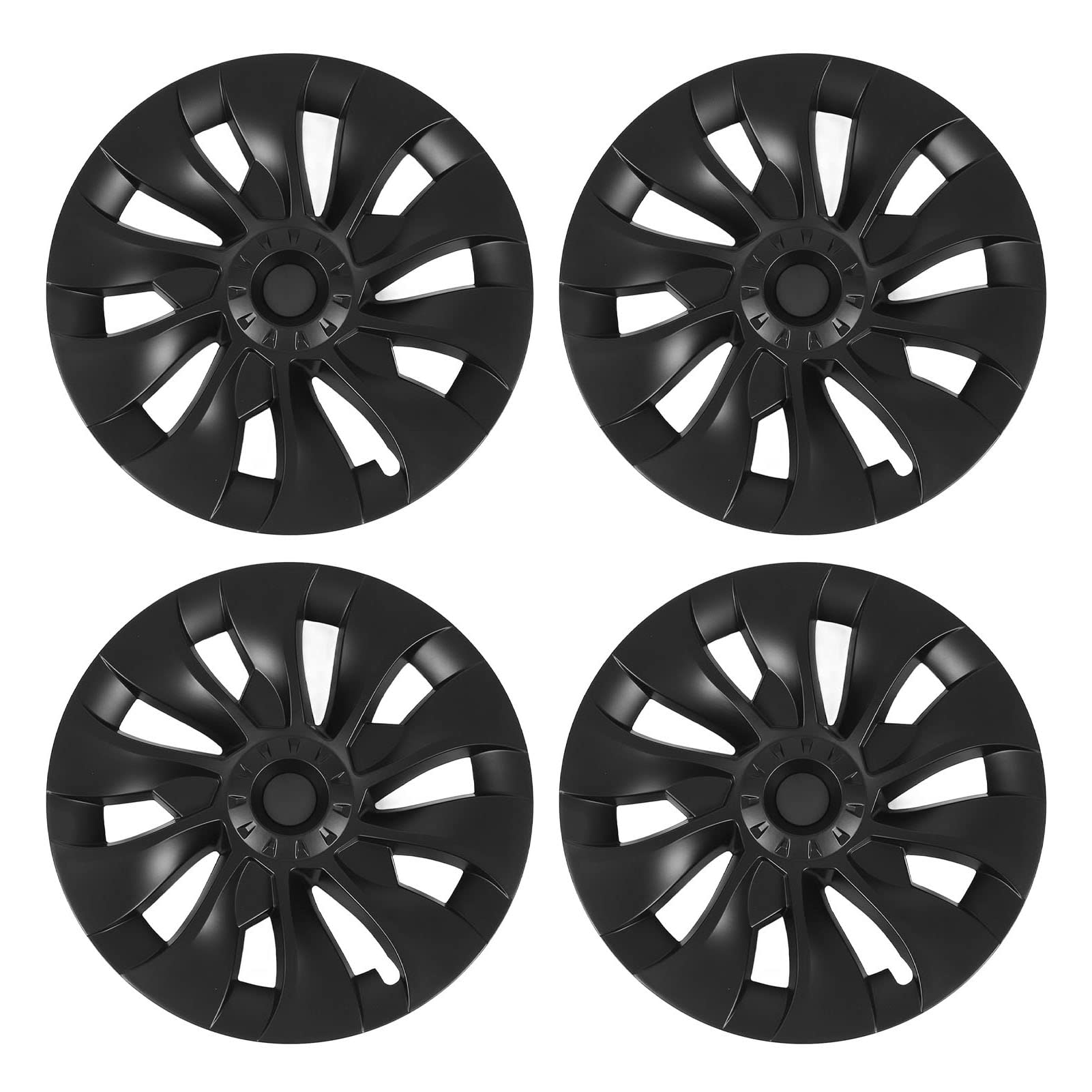 4Pcs Wheel Hub Cap for Tesla Model 3 2017 to 2023, Hubcaps for Tesla Model 3, 18Inch Wrap Rim Cover Trim Protector Replacement Hub Caps Kit for Tesla Model 3 Accessories (Matte Black) von Topiky