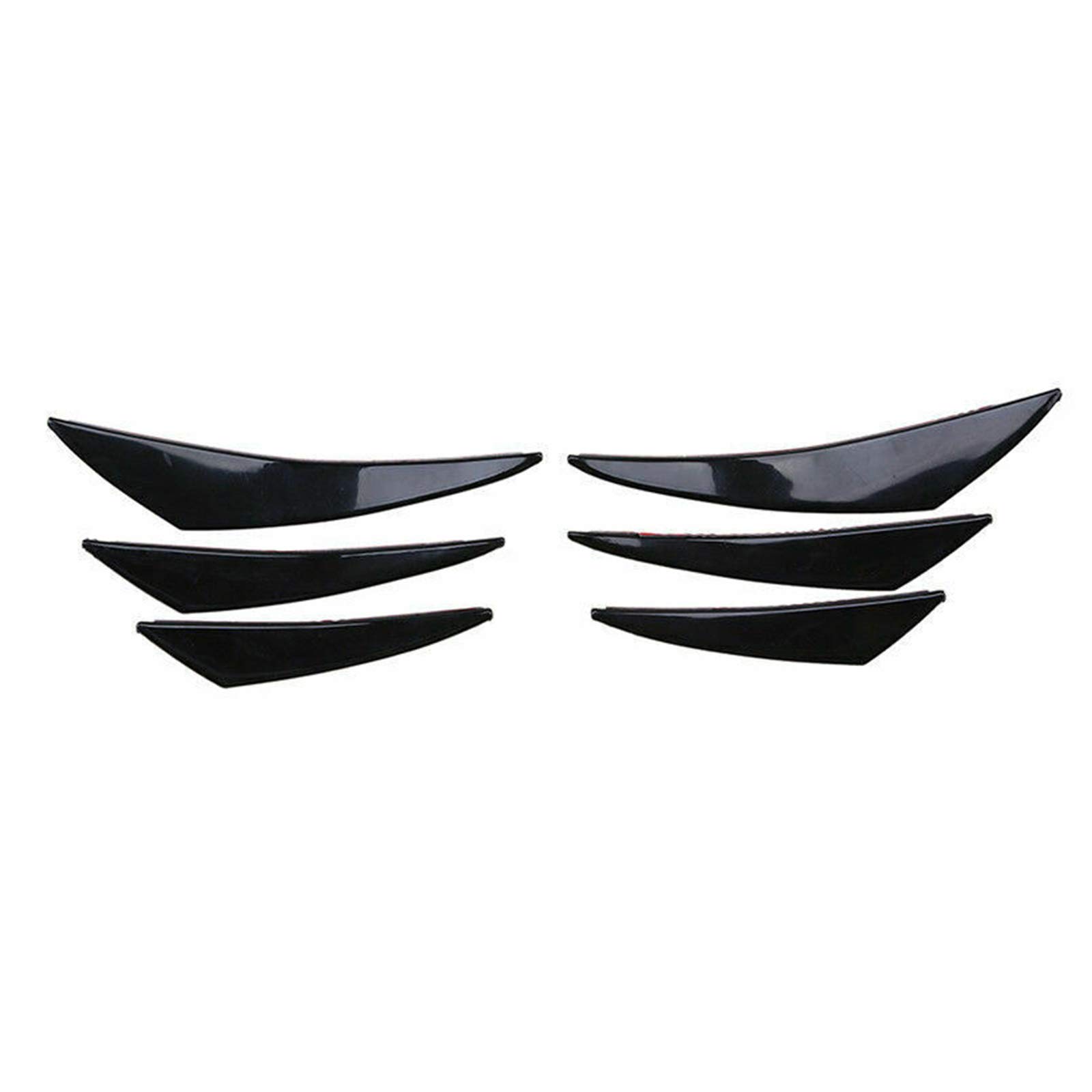 Topteng 6 stücke Universal Auto/Auto Front Bumper Flossen Spoiler Canards Refit Glanz schwarz von Topteng