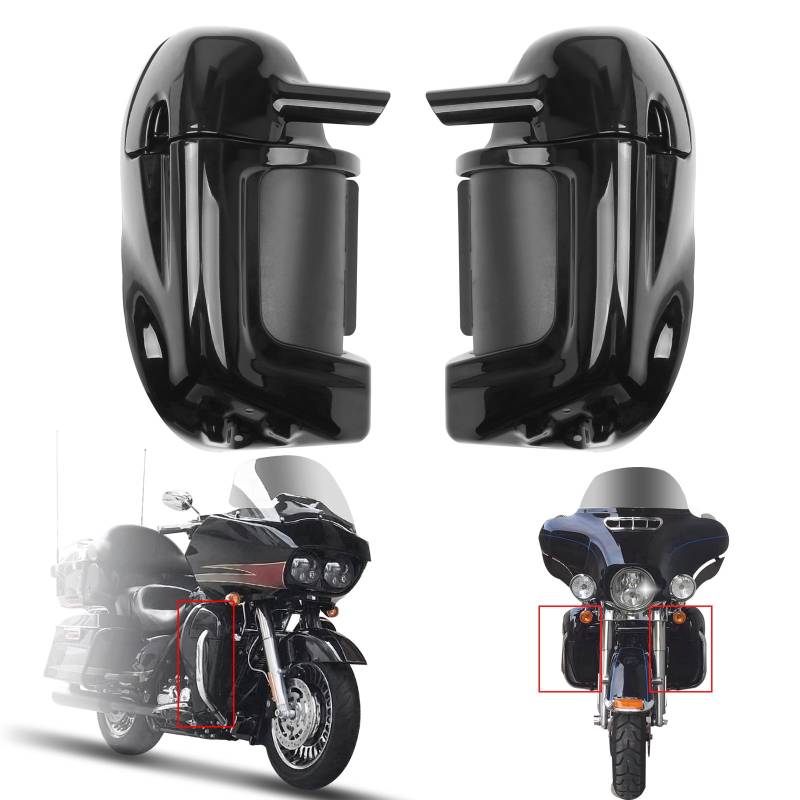 Topteng Lower Leg gelüftete Fairings Glove Box für Har-Ley Road Street Electra Glide 1983-1913 von Topteng